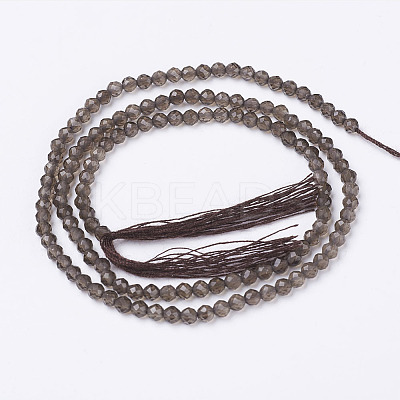 Natural Smoky Quartz Beads Strands G-D168-B-3mm-1