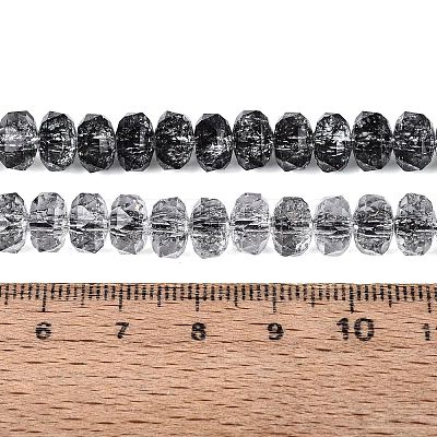 Crackle Transparent Glass Beads Strands GLAA-N068-03A-01-1