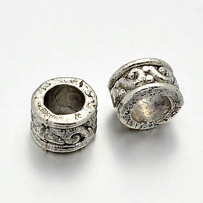 Tibetan Style Alloy Column Spacer Beads LS-X-PALLOY-E381-07AS-NR-1