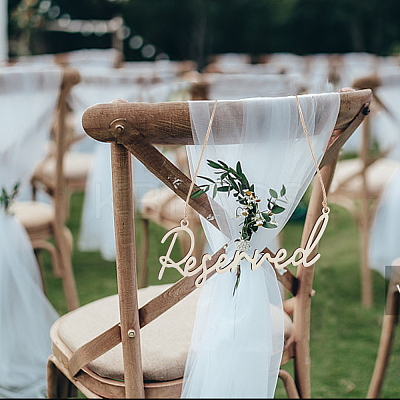 Wood Reserved Seating Sign Hanging Decorations HJEW-WH0069-20A-1