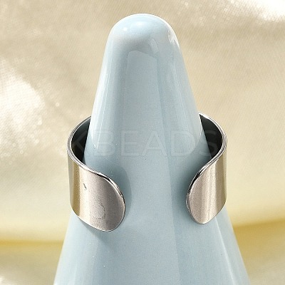 316 Surgical Stainless Steel Open Cuff Rings RJEW-F170-01P-02-1