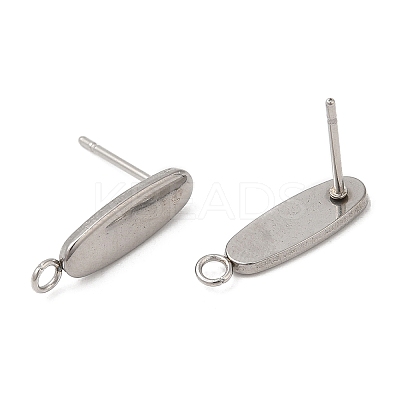 Non-Tarnish 304 Stainless Steel Stud Earring Findings STAS-E196-02P-1