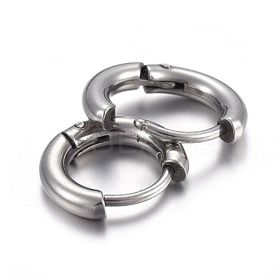 Tarnish Resistant 202 Stainless Steel Huggie Hoop Earrings LS-X-EJEW-L205-02F-P-1
