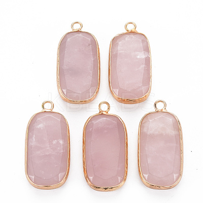 Natural Rose Quartz Pendants G-S359-292D-1