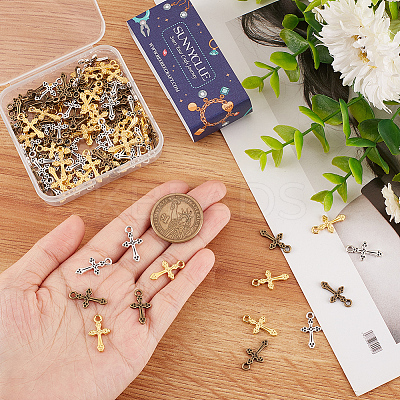 120Pcs 3 Style Alloy Pendants FIND-SC0004-86-1