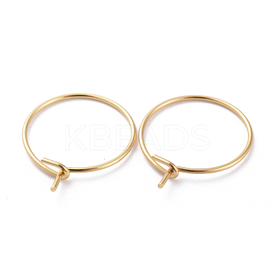 316 Surgical Stainless Steel Hoop Earrings Findings STAS-K146-039-40mm-G01-1