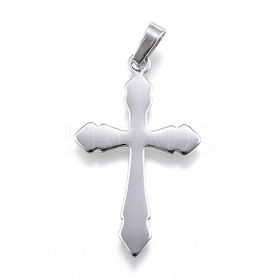 Non-Tarnish 304 Stainless Steel Pendants with 201 Stainless Steel Clasp LS-STAS-G124-18P-1
