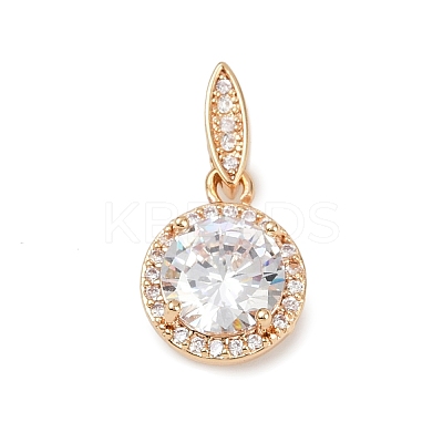 Brass Micro Pave Cubic Zirconia Pendants KK-E795-11KCG-02-1