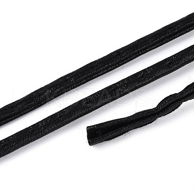 Flat PU Leather Double Fold Bias Tape with Welting Cord LC-N006-04C-1