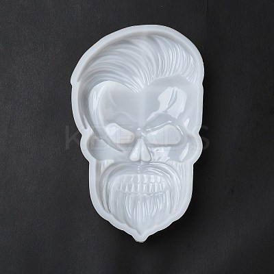 Angry Skull Display Decoration Statue Silicone Molds DIY-L071-08B-1
