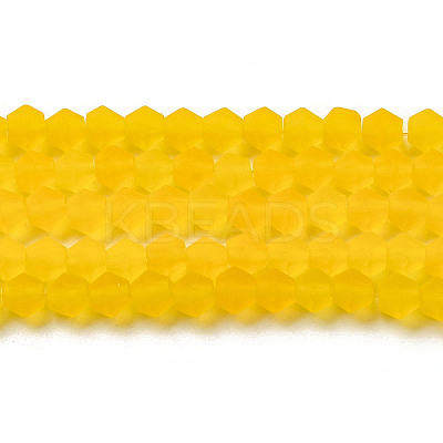 Imitate Austrian Crystal Frosted Glass Beads Strands X-EGLA-A039-T4mm-MD22-1