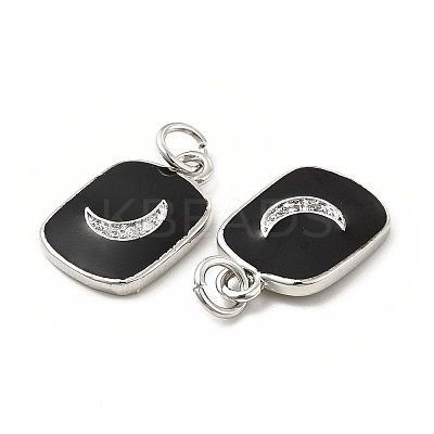 Brass Micro Pave Cubic Zirconia Pendants KK-E068-VB439-2-1