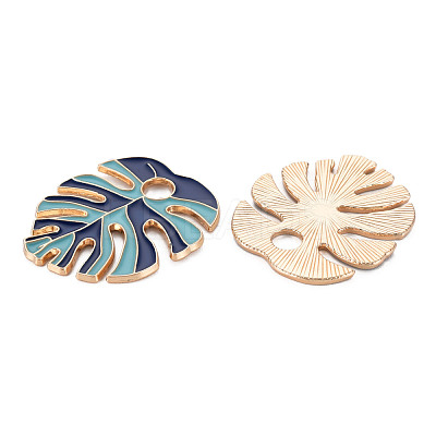 Rack Plating Alloy Enamel Pendants ENAM-T015-012B-NR-1