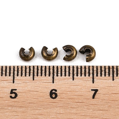 Iron Crimp Beads Covers X-IFIN-H028-AB-1