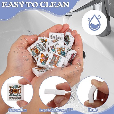 16Pcs 16 Styles Food Grade Eco-Friendly Silicone Focal Beads SIL-SZ0002-62-1