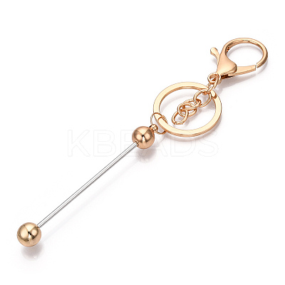 Alloy Bar Beadable Keychain for Jewelry Making DIY Crafts KEYC-A011-01KCG-1