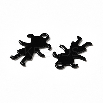Spray Painted 201 Stainless Steel Pendants STAS-I672-16B-1