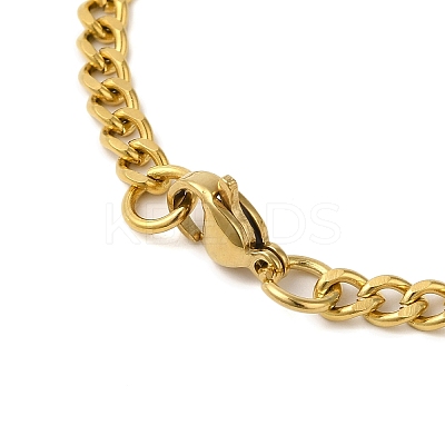 201 Stainless Steel Virgin Mary Oval Pendant Twisted Chain Necklaces LS-NJEW-Q002-04G-1