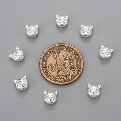 Tibetan Style Alloy Kitten Beads X-TIBEP-GC178-S-RS-1