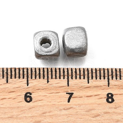 Spray Painted Wooden Beads WOOD-P021-01A-M-1