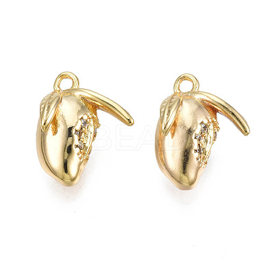 Brass Micro Pave Cubic Zirconia Pendants KK-N231-235-1
