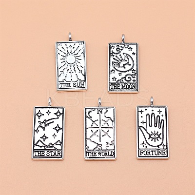 5Pcs 5 Style Tibetan Style Alloy Pendants LS-PW-WG23267-01-1