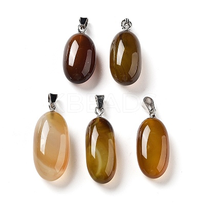 Natural Agate Dyed Pendants G-Q016-03J-1