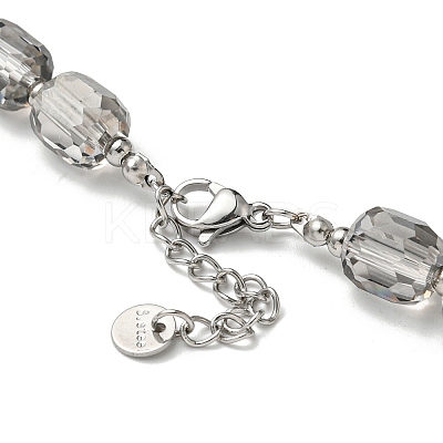 Glass Beaded Necklaces NJEW-K259-04-1