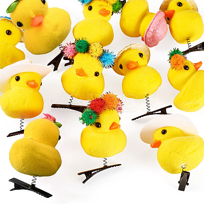 12Pcs 3 Styles Wool with Alligator Hair Clips for Girl PHAR-TA0001-21-1