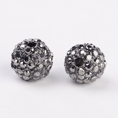 Metal Alloy Rhinestones Beads ALRI-B032-1-1