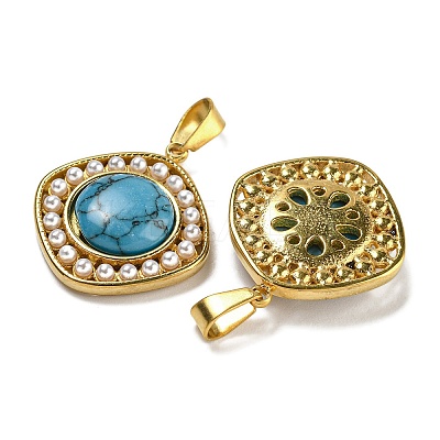 Synthetic Turquoise Pendants STAS-U024-16G-04-1