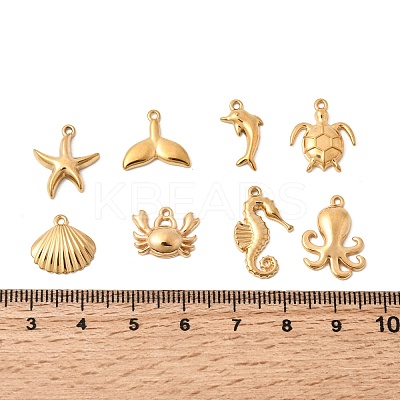 Ocean Theme 201 Stainless Steel Pendants STAS-F348-01C-G-1