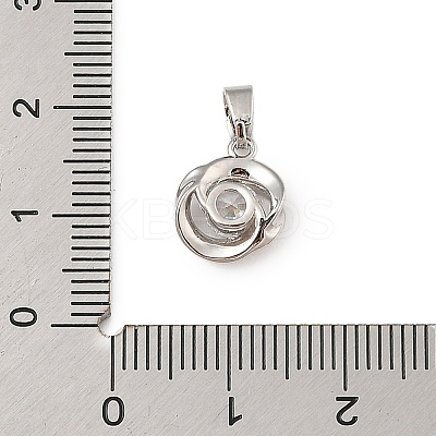 Brass Micro Pave Cubic Zirconia Pendants KK-U041-02P-01-1