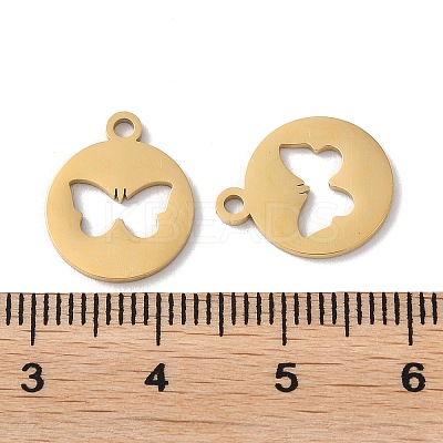 Ion Plating(IP) 304 Stainless Steel Charms STAS-F300-01G-1