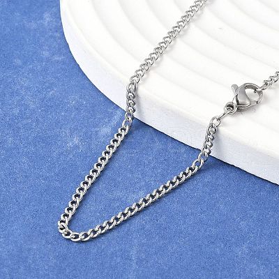 Tarnish Resistant 304 Stainless Steel Curb Chain Necklaces X-STAS-O037-114P-1