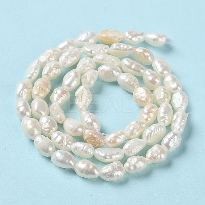 Natural Keshi Pearl Beads Strands PEAR-E018-66-1
