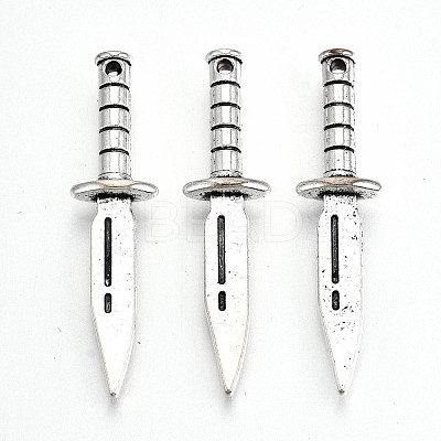 Tibetan Style Alloy Pendants X-TIBE-S323-089AS-RS-1