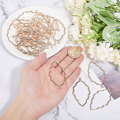 50Pcs Tibetan Style Alloy Open Back Bezel Big Pendants FIND-CA0008-77RG-1