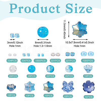 Transparent Spray Paint & Baking Paint Crackle Glass Beads GLAA-TA0003-45-1
