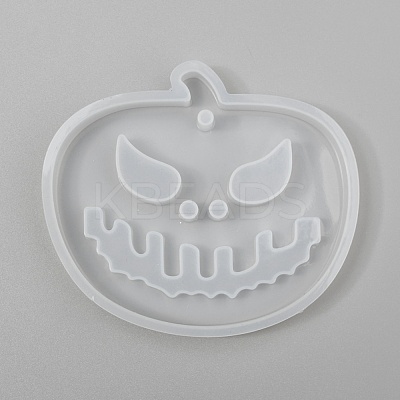 Halloween DIY Jack-O-Lantern Pendant Silicone Molds X-DIY-P006-53-1