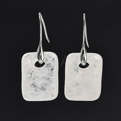 Natural Quartz Crystal Dangle Earrings EJEW-C119-02P-06-1