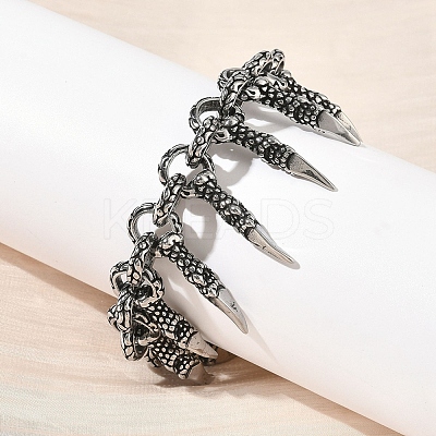 304 Stainless Steel Charm Bracelets BJEW-D385-02AS-1