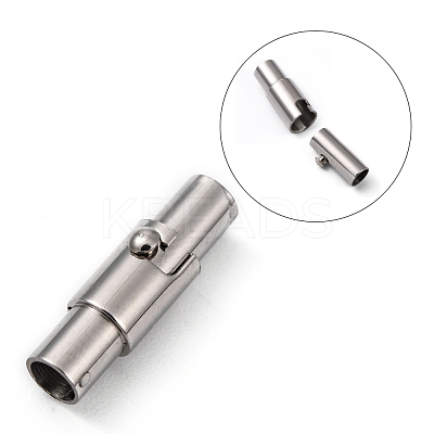 Tarnish Resistant Smooth 304 Stainless Steel Locking Tube Magnetic Clasps STAS-H019-5-1