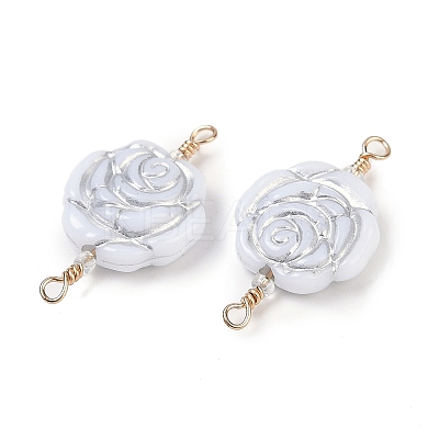 Opaque Acrylic Links Connector Charms KK-K296-07B-G-1