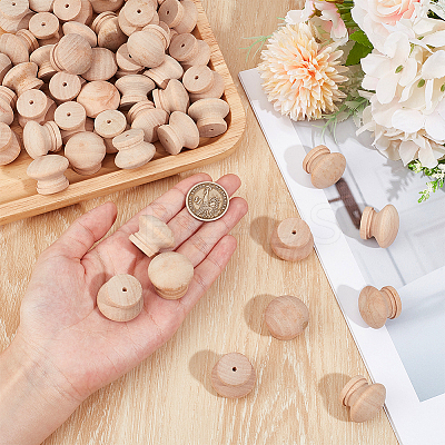 Wood Drawer Knobs WOOD-WH0062-08-1