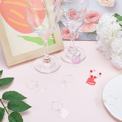 DIY Blank Wine Glass Charm Making Kit DIY-SC0023-62B-1