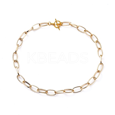 Unisex Aluminium Paperclip Chain Necklaces NJEW-JN02720-1