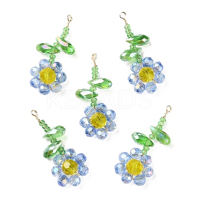 Glass Beaded Pendants GLAA-C028-06A-1