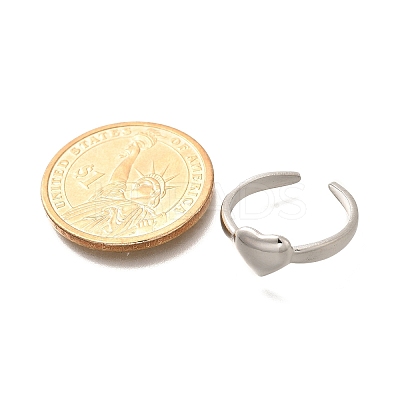 304 Stainless Steel Open Cuff Rings for Women RJEW-R010-04S-1