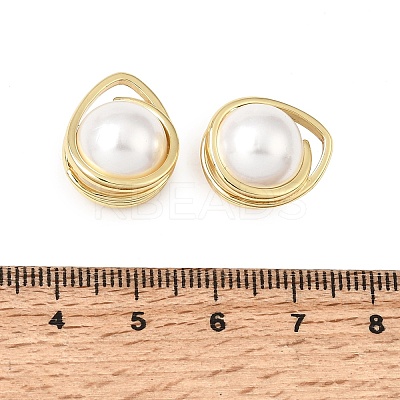 Imitation Glass Pearl Pendants KK-L189-25G-1